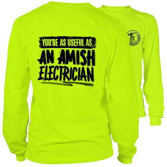 Amish- Long Sleeve Safety Yellow Hi-Vis T-Shirt