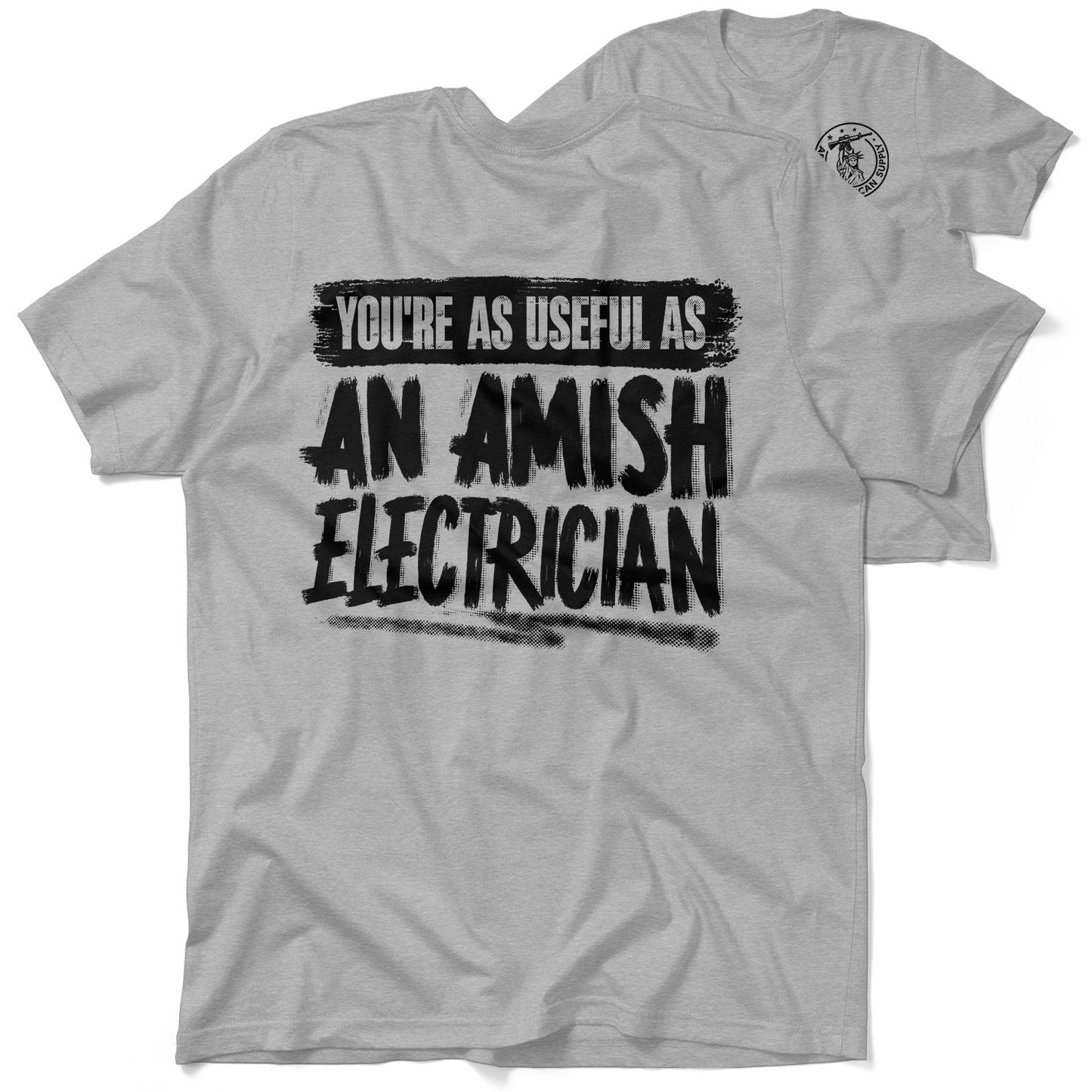 Amish Electrician - Heather Gray Hi-Vis T-Shirt