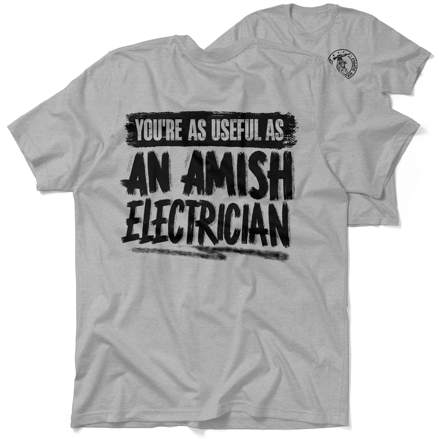 Amish Electrician - Heather Gray Hi-Vis T-Shirt