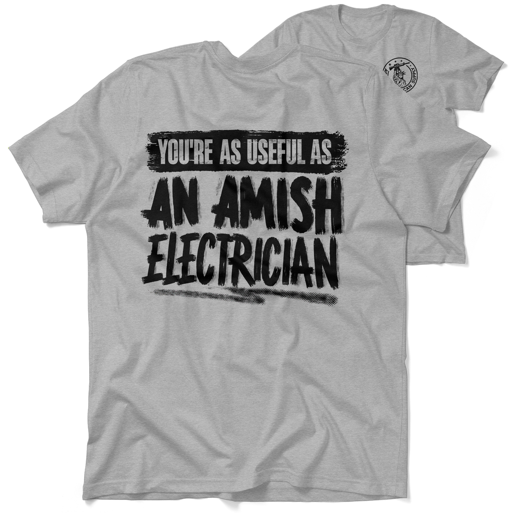 Amish Electrician - Heather Gray Hi-Vis T-Shirt