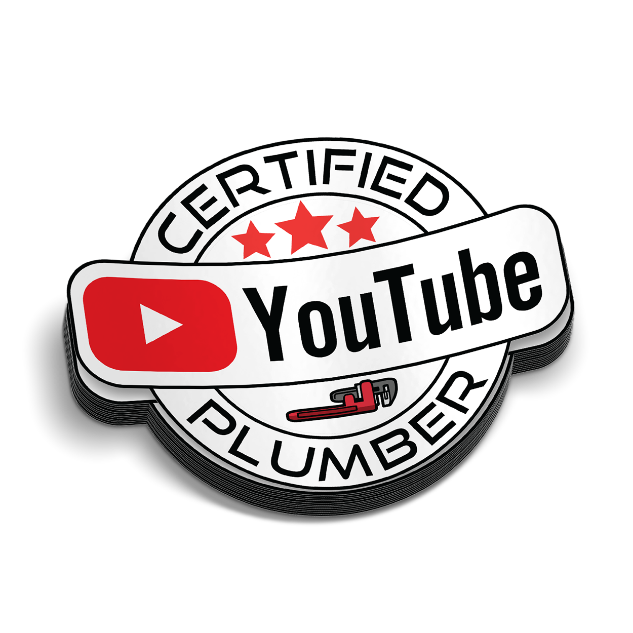 YT Plumber Hard Hat Decal