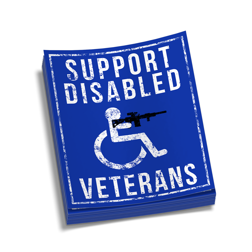 Support Disabled Veterans - Hard Hat Decal