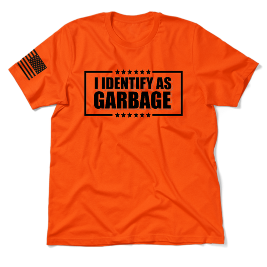 Identify as Garbage - Safety Orange T-Shirt