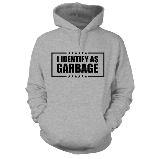 Identify as Garbage - Heather Gray Hoodie