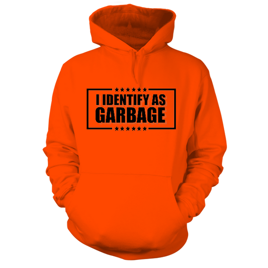 Identify as Garbage - Safety Orange Hi Vis Hoodie