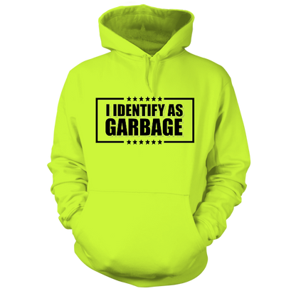 Identify as Garbage - Safety Yellow Hi Vis Hoodie