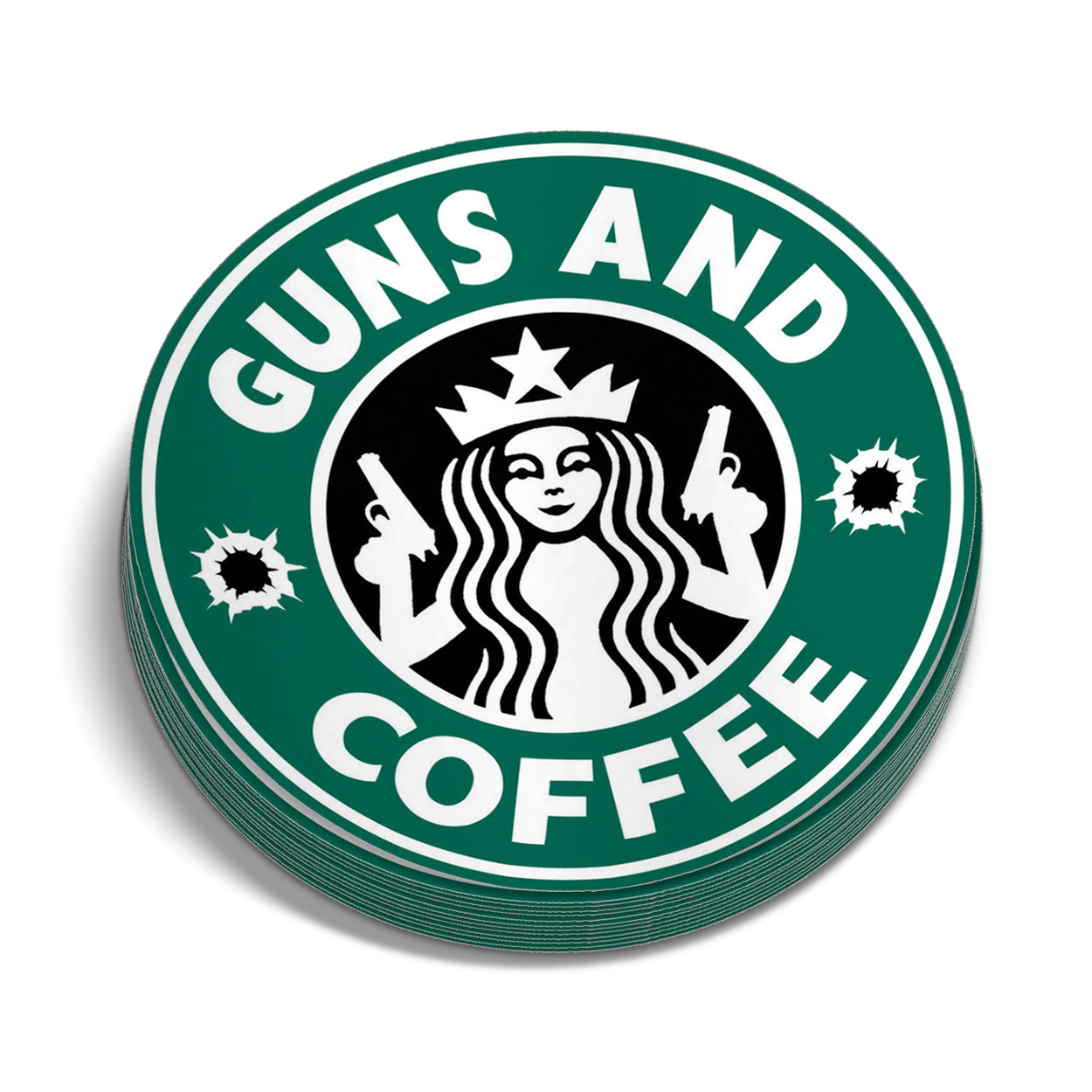 Guns And Coffee Decal