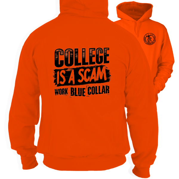 College - Safety Orange Hi-Vis Hoodie