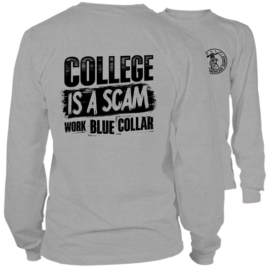 College - Long Sleeve Heather Gray