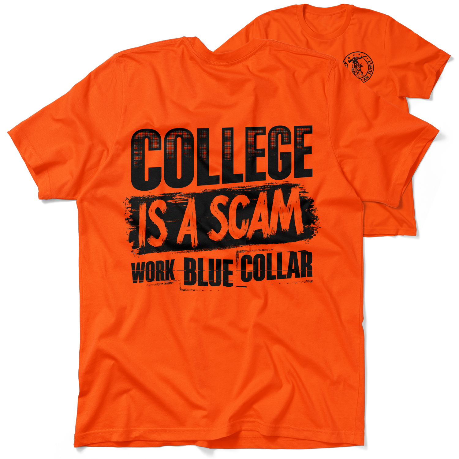 College - Safety Orange T-Shirt