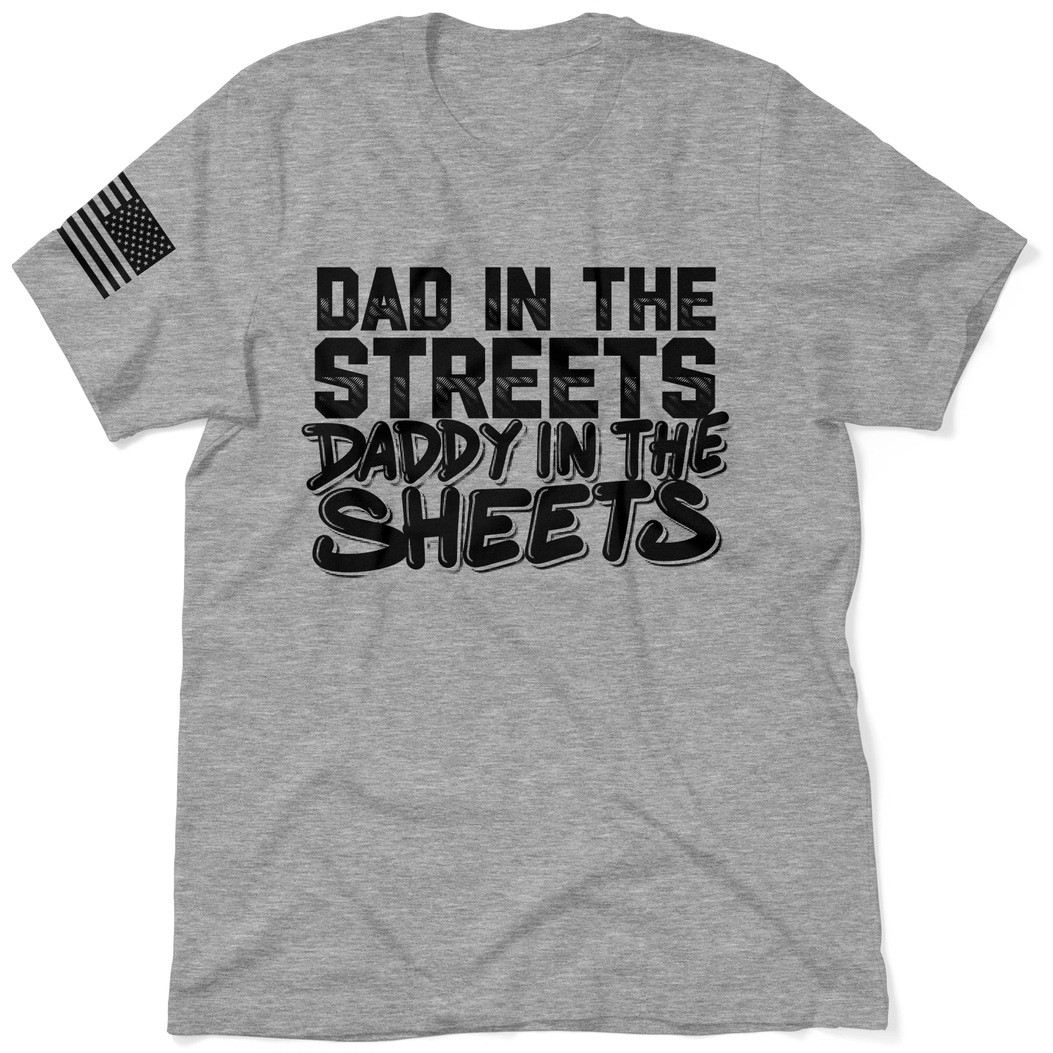 Daddy in the Sheets Valentine's Day Shirt - Heather Gray T-Shirt