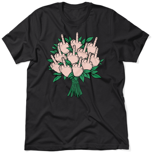 Flowers - Black T-Shirt