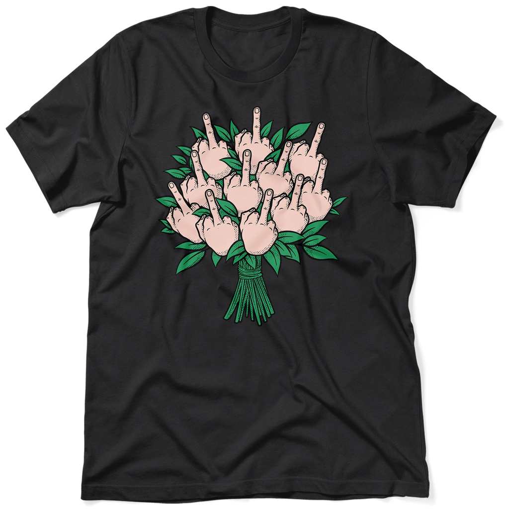 Flowers - Black T-Shirt