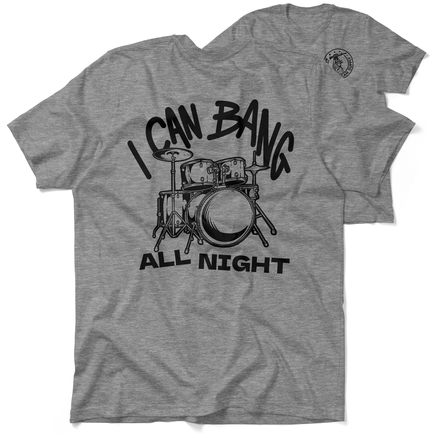 Bang All Night - Heather Gray T-Shirt