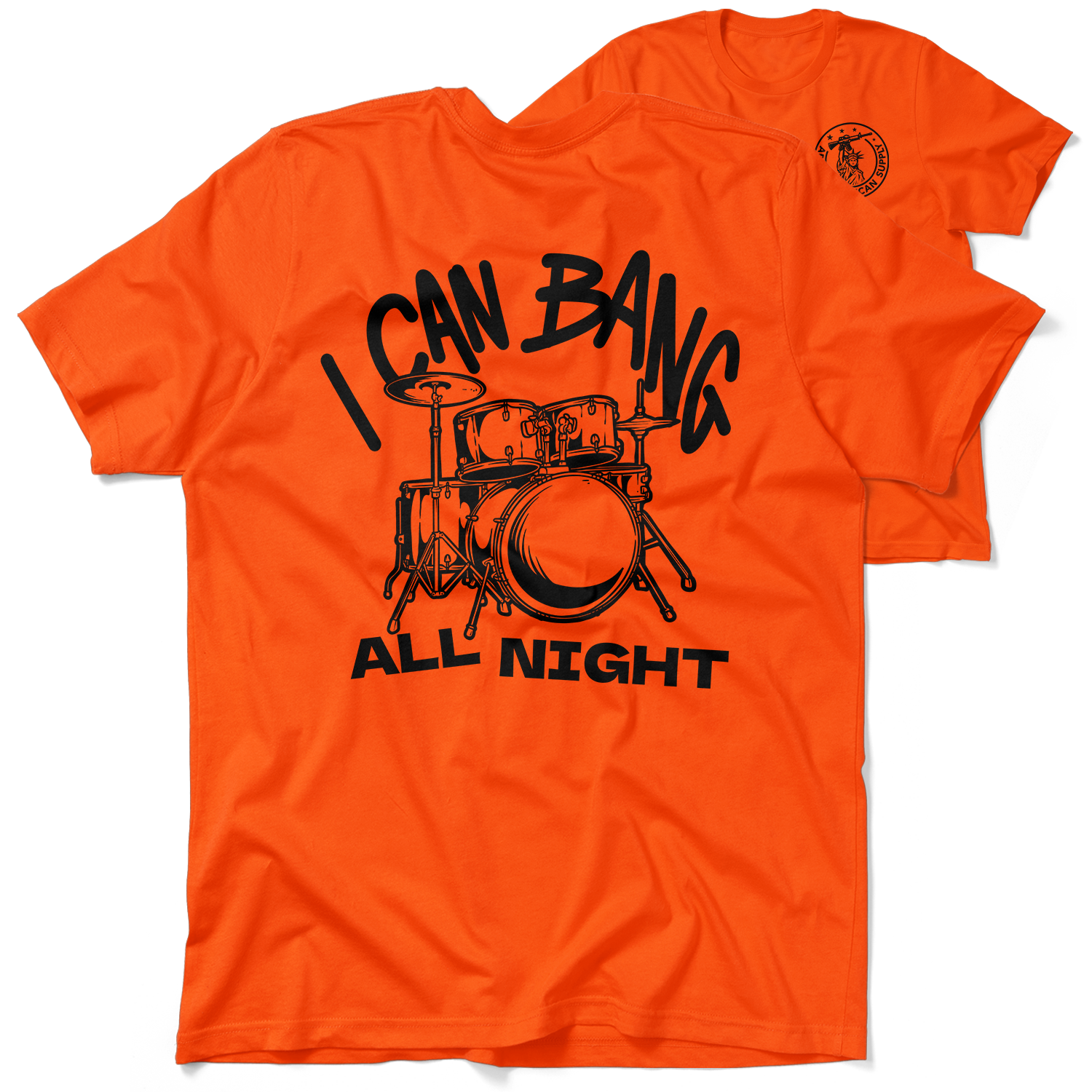 Bang All Night - Safety Orange T-Shirt