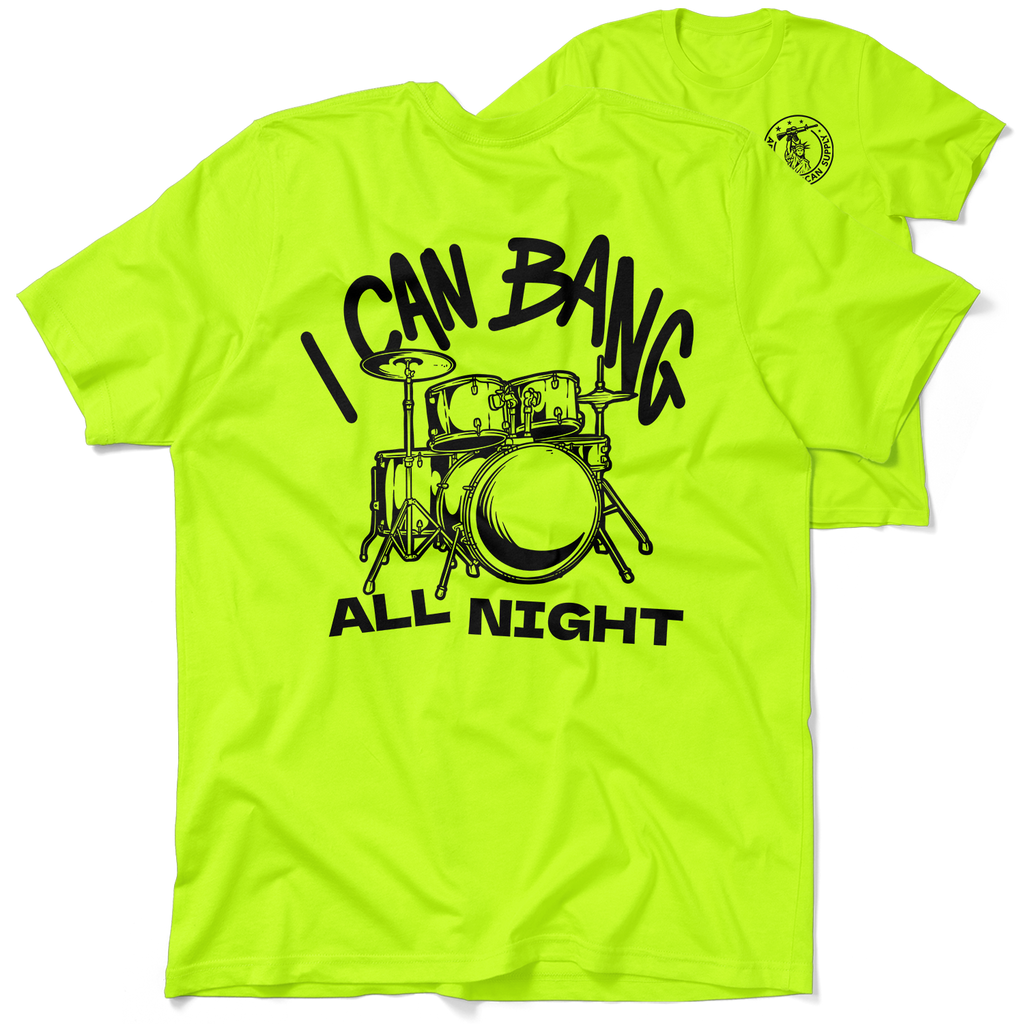 Bang All Night - Safety Yellow T-Shirt