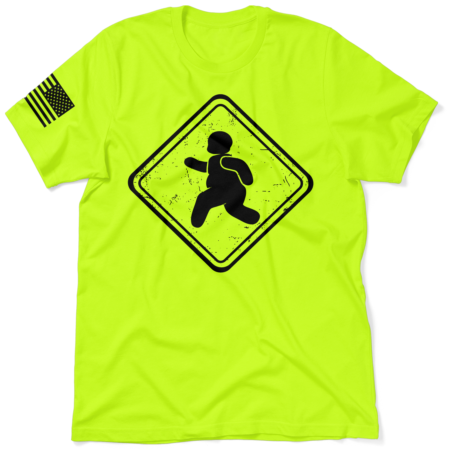 Fatty Crossing - Safety Yellow T-Shirt