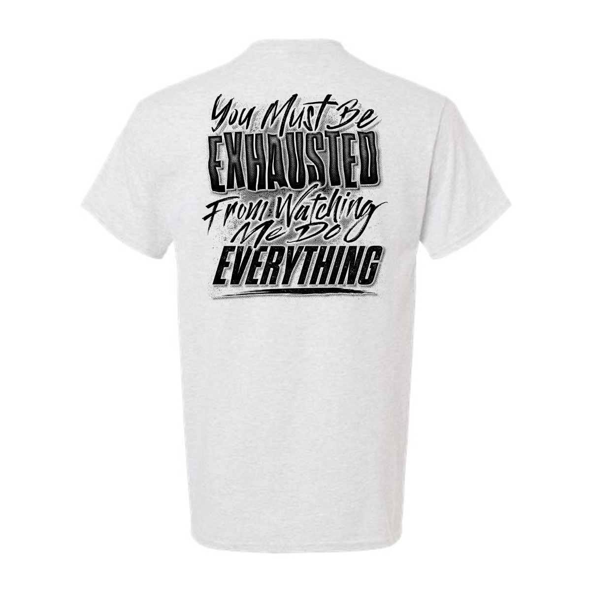Exhausted - Safety Yellow T-Shirt