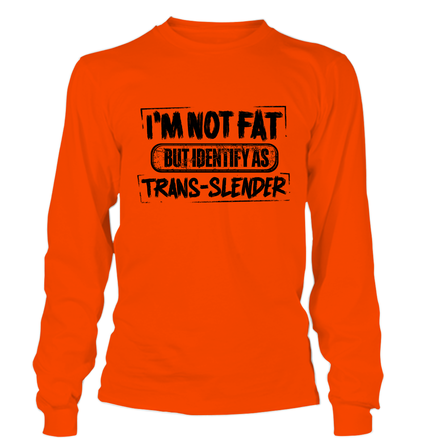 TransSlender - Long Sleeve Safety Orange Hi-Vis T-Shirt