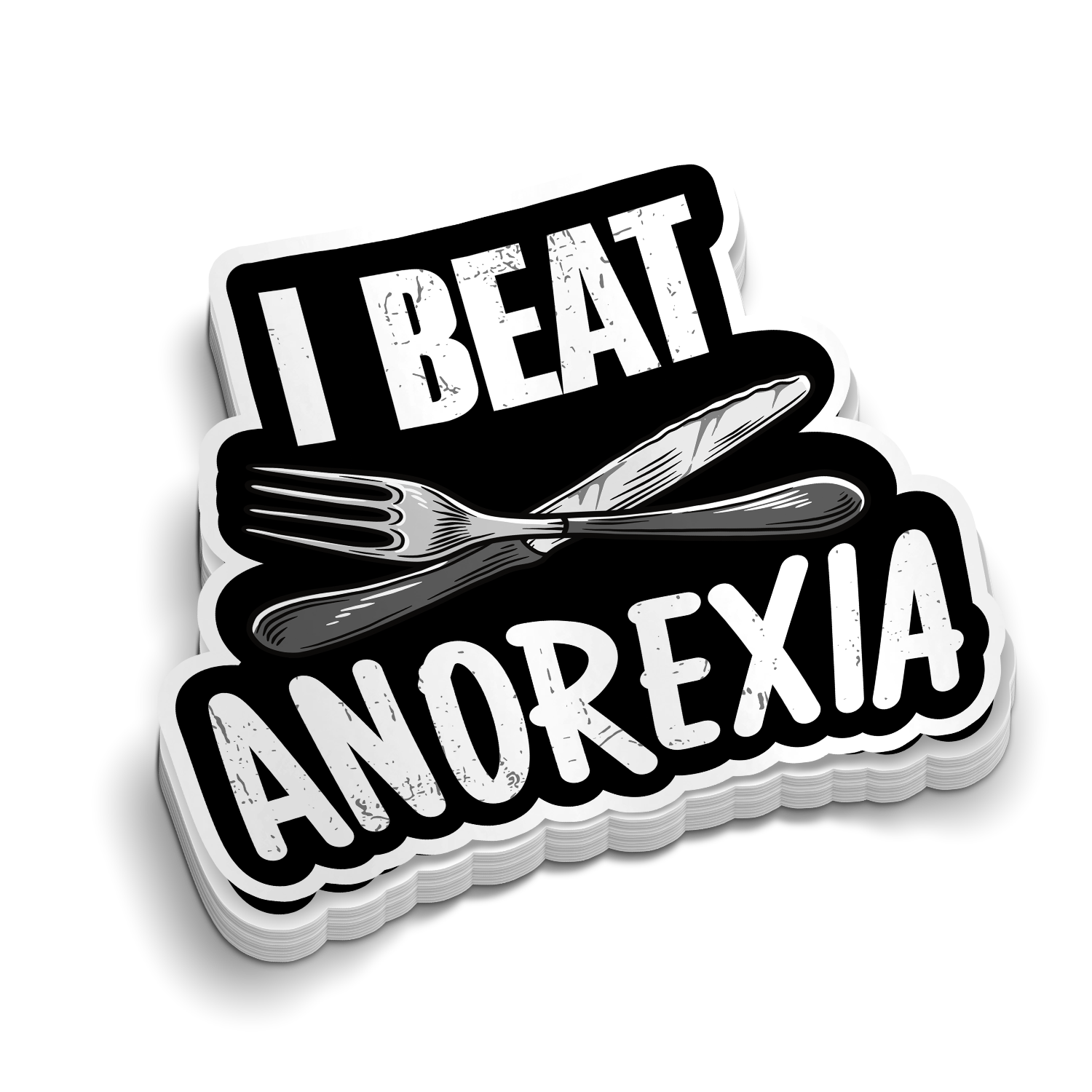 Beat Anorexia  Hard Hat Decal