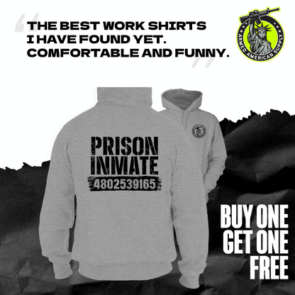 Prison Inmate - Heather Gray Hoodie Workwear