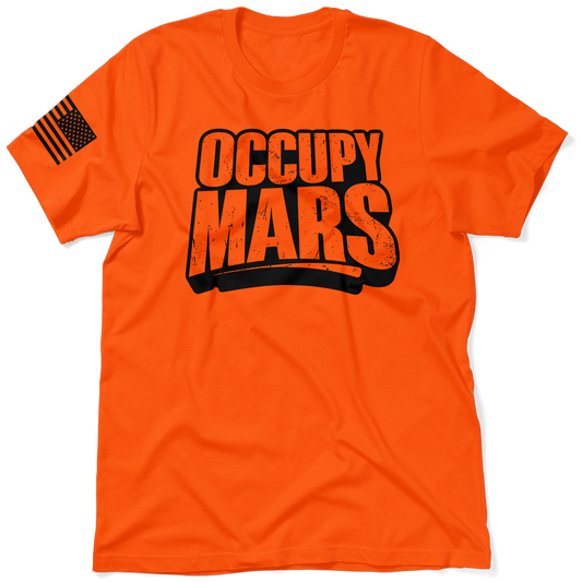 Occupy Mars - Safety Orange T-Shirt