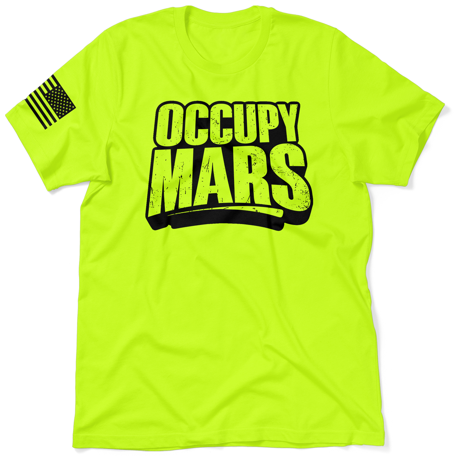 Occupy Mars - Safety Yellow Hi-Vis T-Shirt