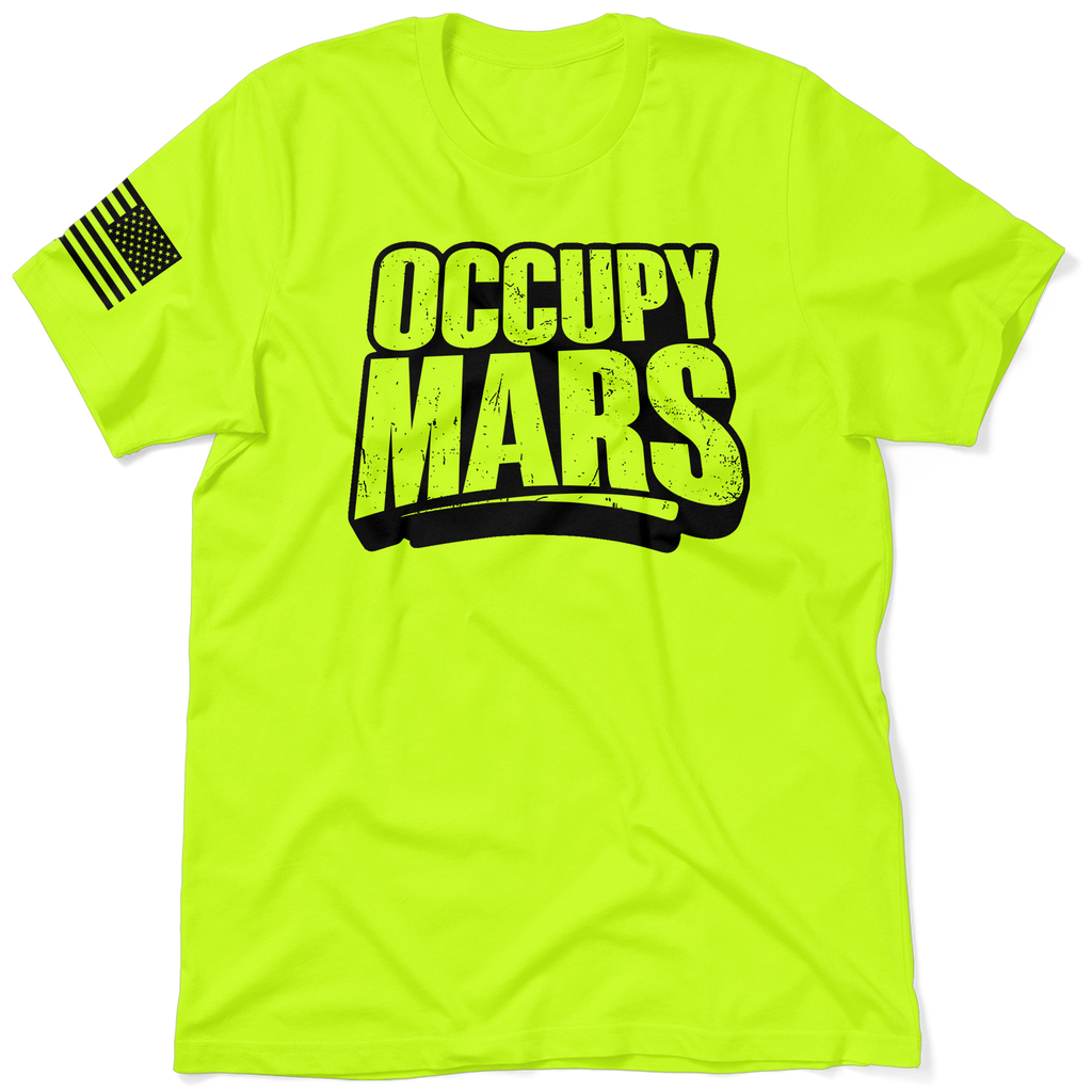 Occupy Mars - Safety Yellow Hi-Vis T-Shirt