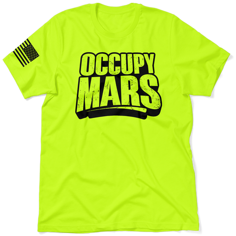 Occupy Mars - Safety Yellow Hi-Vis T-Shirt