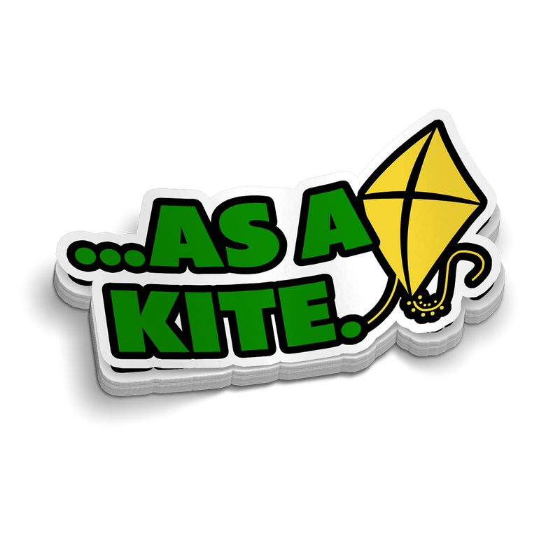 As A Kite Hard Hat Decal