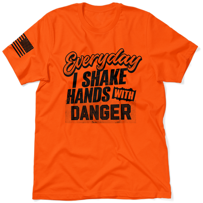 Shake Hands With Danger - Safety Orange T-Shirt