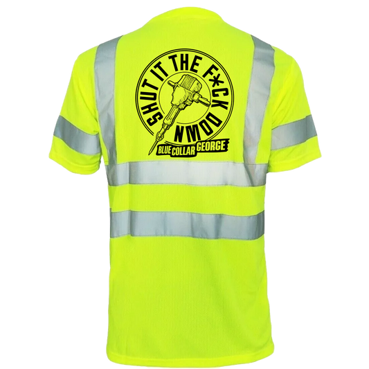 Blue Collar George Shut It - Reflective Safety T-Shirt