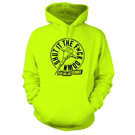 Blue Collar George - Shut It - Safety Hi-Vis Hoodie Workwear