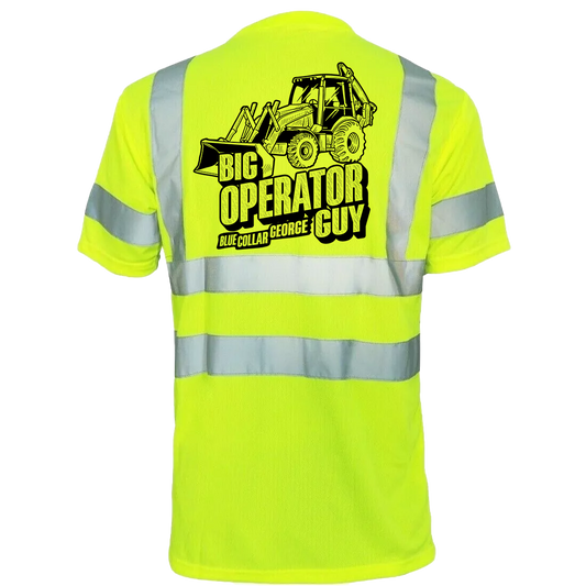 Blue Collar George Big Operator - Reflective Safety T-Shirt