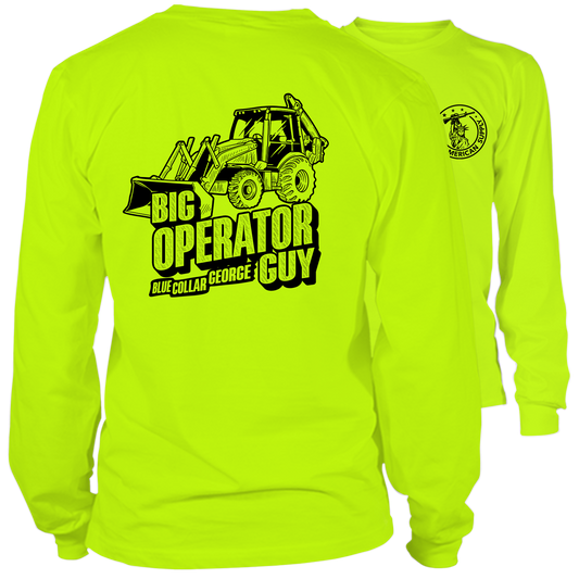 Blue Collar George Big Operator - Long Sleeve Safety Hi-Vis Shirt