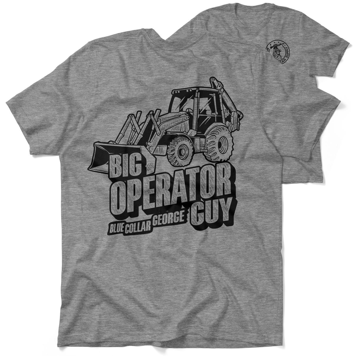 Blue Collar George Big Operator - Heather Gray T-Shirt