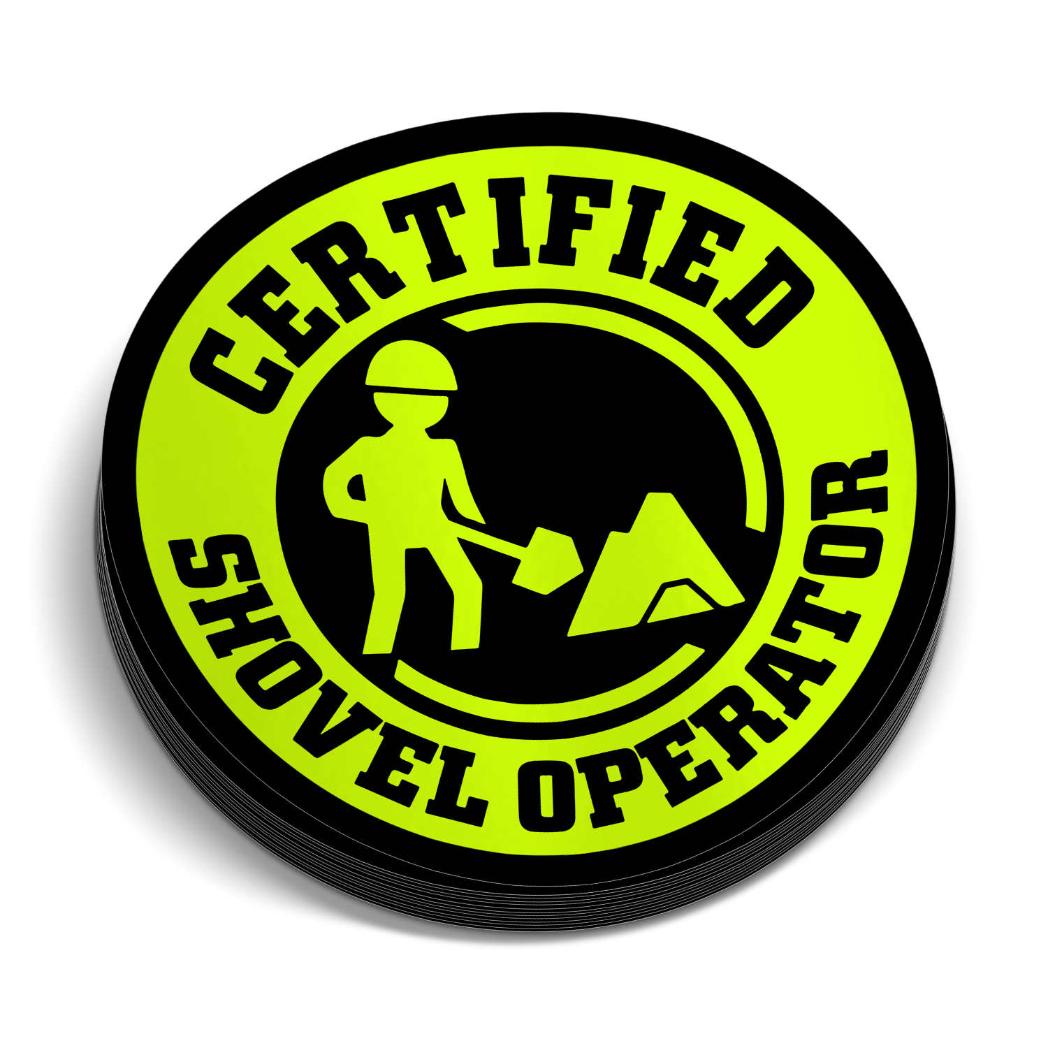 Shovel Operator Hard Hat Decal