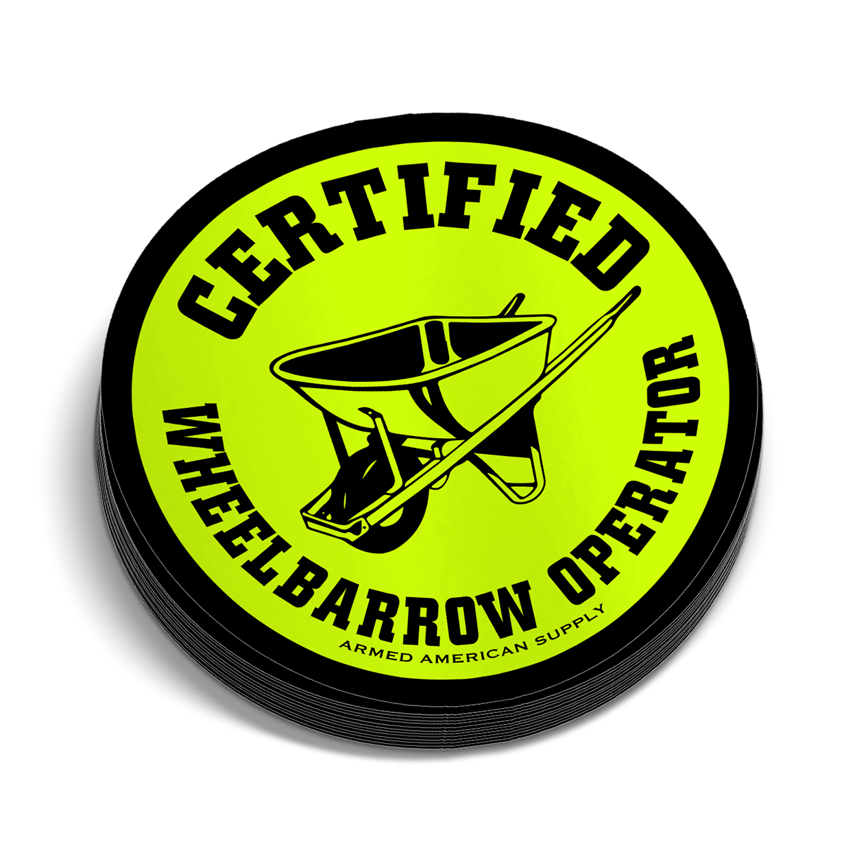 Wheelbarrow Operator Hard Hat Decal