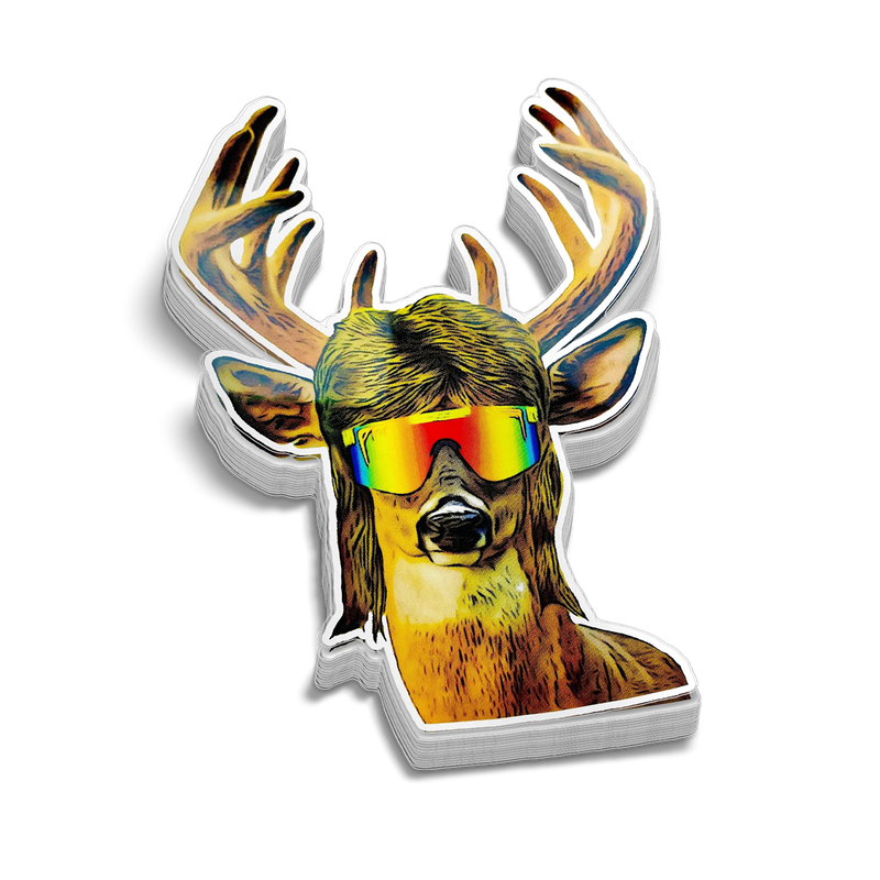 Buck Mullet Hard Hat Decal
