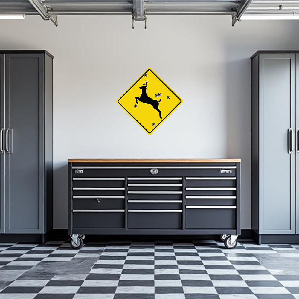 Deer Crossing Garage Wall Decal