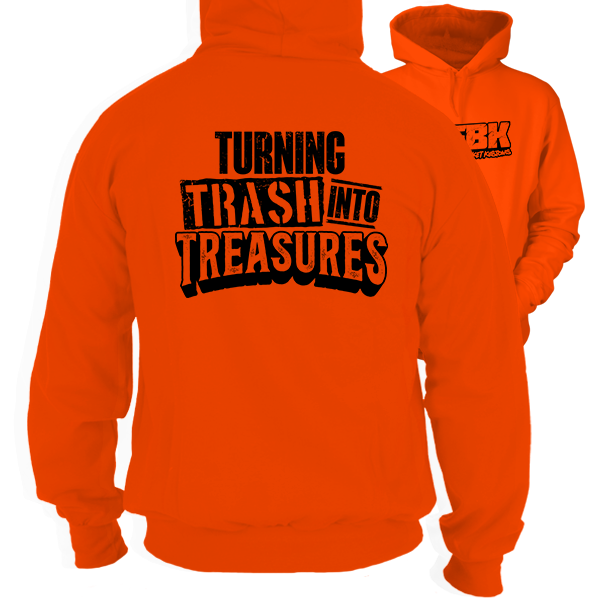 Fun Bucket Kustoms - Trash Into Treasures - Safety Hi-Vis Hoodie Workwear