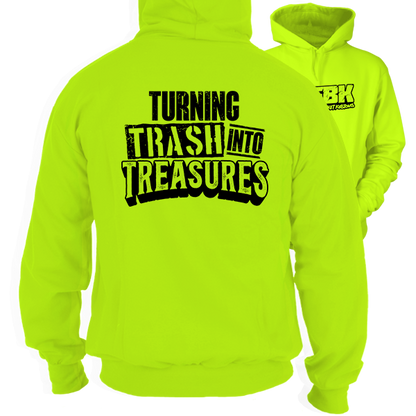 Fun Bucket Kustoms - Trash Into Treasures - Safety Hi-Vis Hoodie Workwear