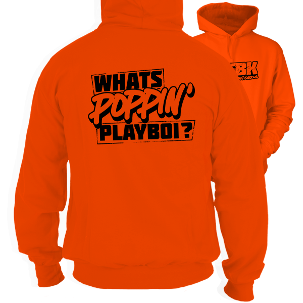 FunBucketKustoms - Whats Poppin' Playboi - Safety Hi-Vis Hoodie Workwear