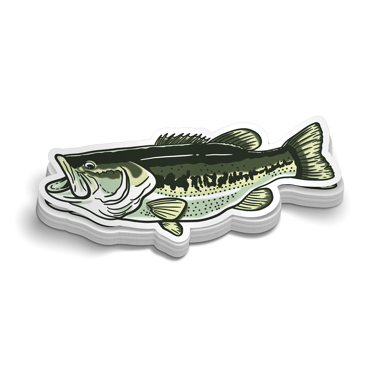 Largemouth Hard Hat Decal