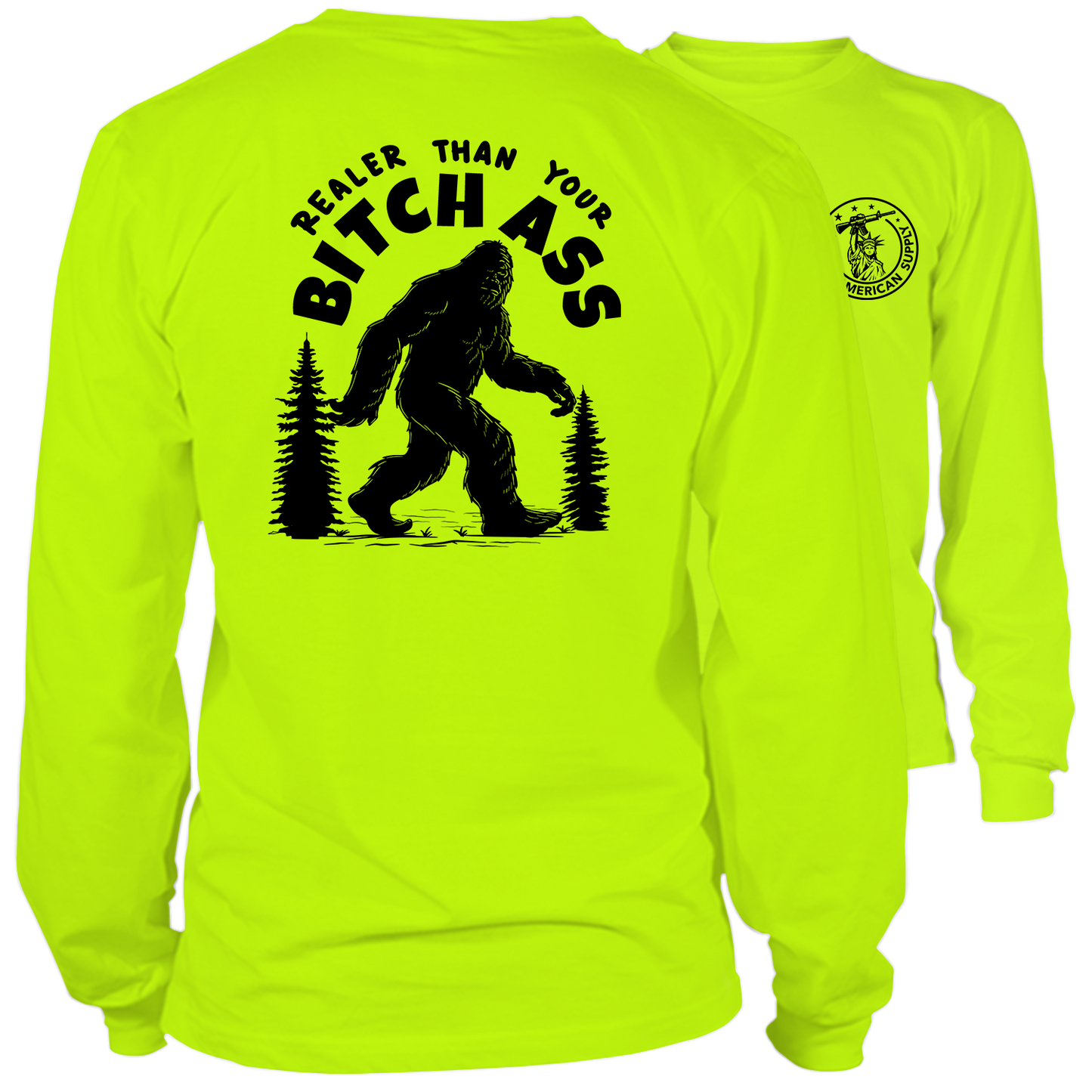 Realer Than You - Long Sleeve Safety Hi-Vis T-Shirt