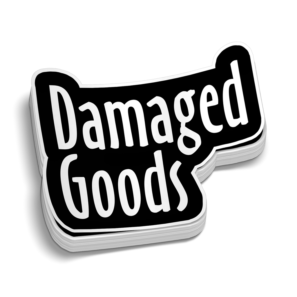 Damaged Goods Hard Hat Decal