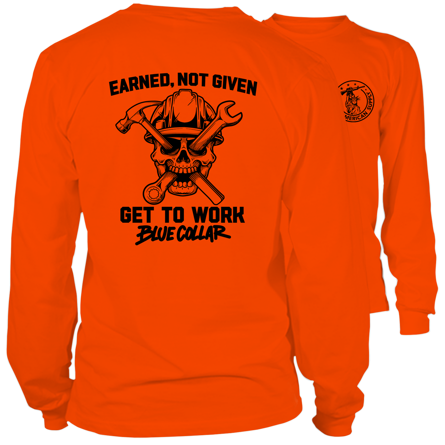 Earned Not Given - Long Sleeve Safety Hi-Vis T-Shirt