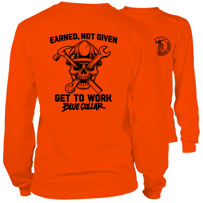 Earned Not Given - Long Sleeve Safety Hi-Vis T-Shirt