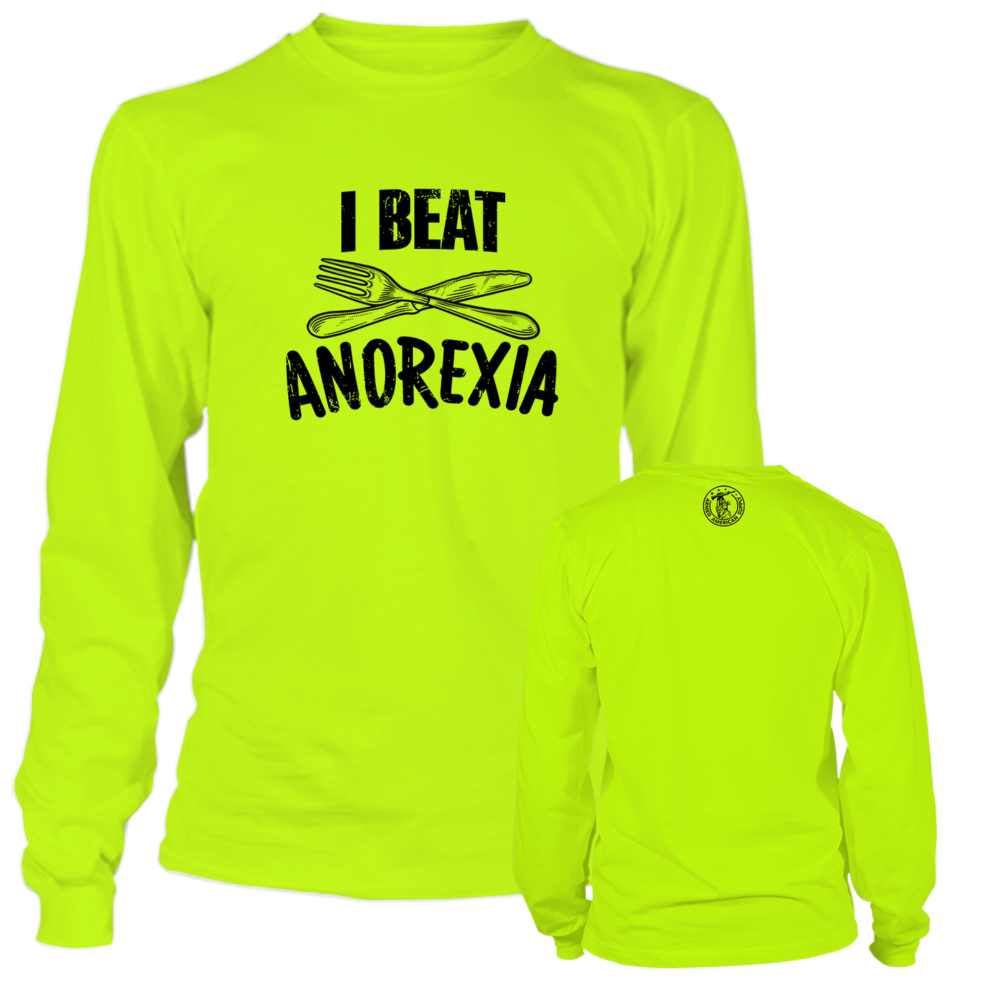 Beat Anorexia - Long Sleeve Safety Hi-Vis T-Shirt