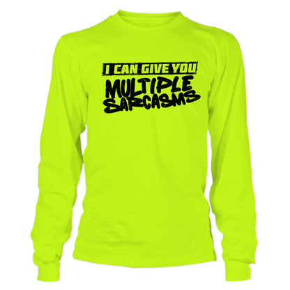 Multiple Sarcasms - Long Sleeve Safety Hi-Vis T-Shirt